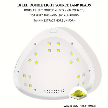 1pc Portable LED Nail Lamp Dryer - Fast Drying, Professional Gel Polish Curing, Compact Design for Home Salon Manicure, Nails Art Tools, Easy to Use, Long-Lasting LED Light, Safe for Fingers Good Vibrations