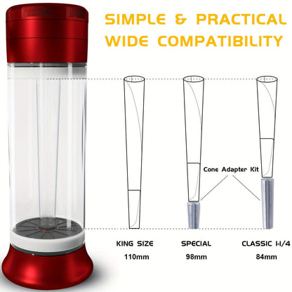 ZHENGHAI 3 In 1 Tobacco Grinder Herb Grinder Multifunctional Cone Loader Rolling Machine Blunt Joint Roller Machine Grinding Filling Storage All in One With Cleaning Brush Good Vibrations