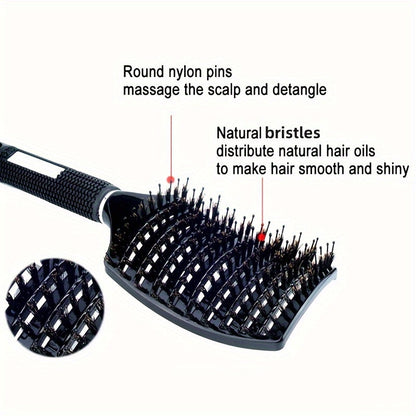 1pc Magic Scalp Massage Hair Brush for Women - Professional Detangling Tool for Wet Curly Hair - Hairdressing Tool, Detangling Brush, Ergonomic Handle, Durable Bristles, Salon Professionals, Styling Accessory, Sleek Design, S Good Vibrations