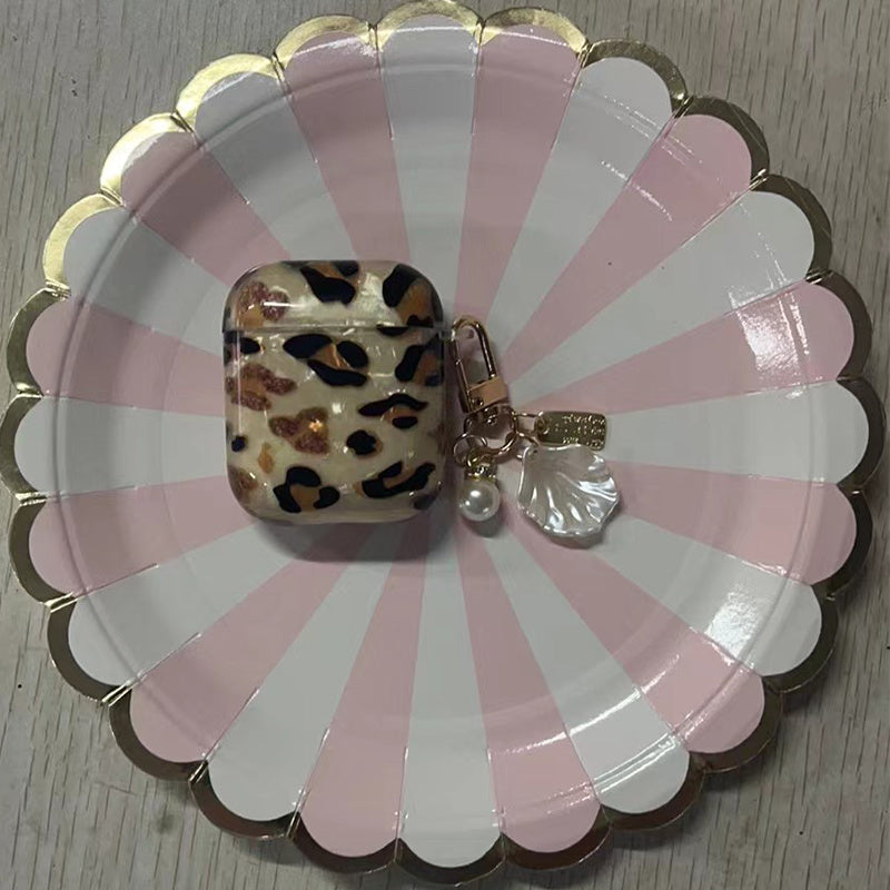 Stylish Leopard Print Earphone Sleeve with Hanging Chain - Perfect for Airpod1/2! Good Vibrations