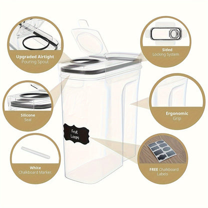 Set of 2/4 Cereal Storage Containers, Made from Bpa-Free Plastic, Designed to Be Airtight for Storing Food. Each Container Holds 2.5 Liters (88 Ounces) And Is Suitable for Cereals, Snacks, And Sugar. This 4pcs Set Includes Ce Good Vibrations