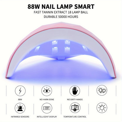 1pc Portable LED Nail Lamp Dryer - Fast Drying, Professional Gel Polish Curing, Compact Design for Home Salon Manicure, Nails Art Tools, Easy to Use, Long-Lasting LED Light, Safe for Fingers Good Vibrations