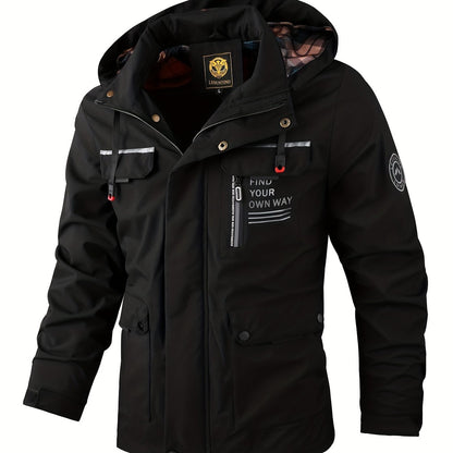 New Men's Fashion Casual Windbreaker Jacket, Spring Outdoor Thin Jacket Good Vibrations