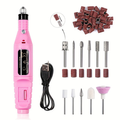 Electric Nail Drill Machine, Manicure & Pedicure Set, Low Noise Gel Art Remover, Glazing Polisher, Polishing Grinder With Drill Bits, Essential Nail Care Tool Good Vibrations