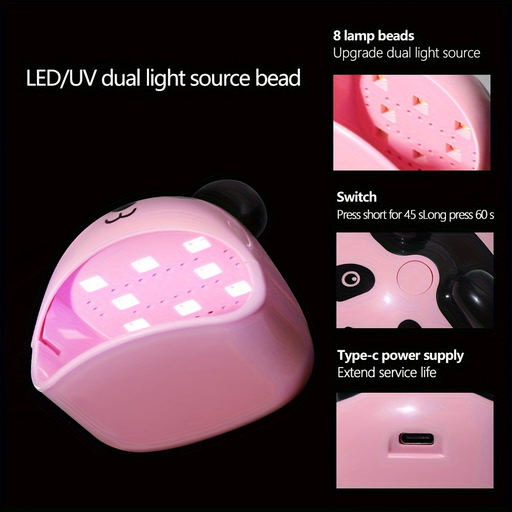 1pc Portable Cartoon LED Nail Lamp - Nail Dryers for Gel Polish, Professional Nails Art Tools for Home Salon Manicure with Fast Drying and Long-Lasting Results Good Vibrations