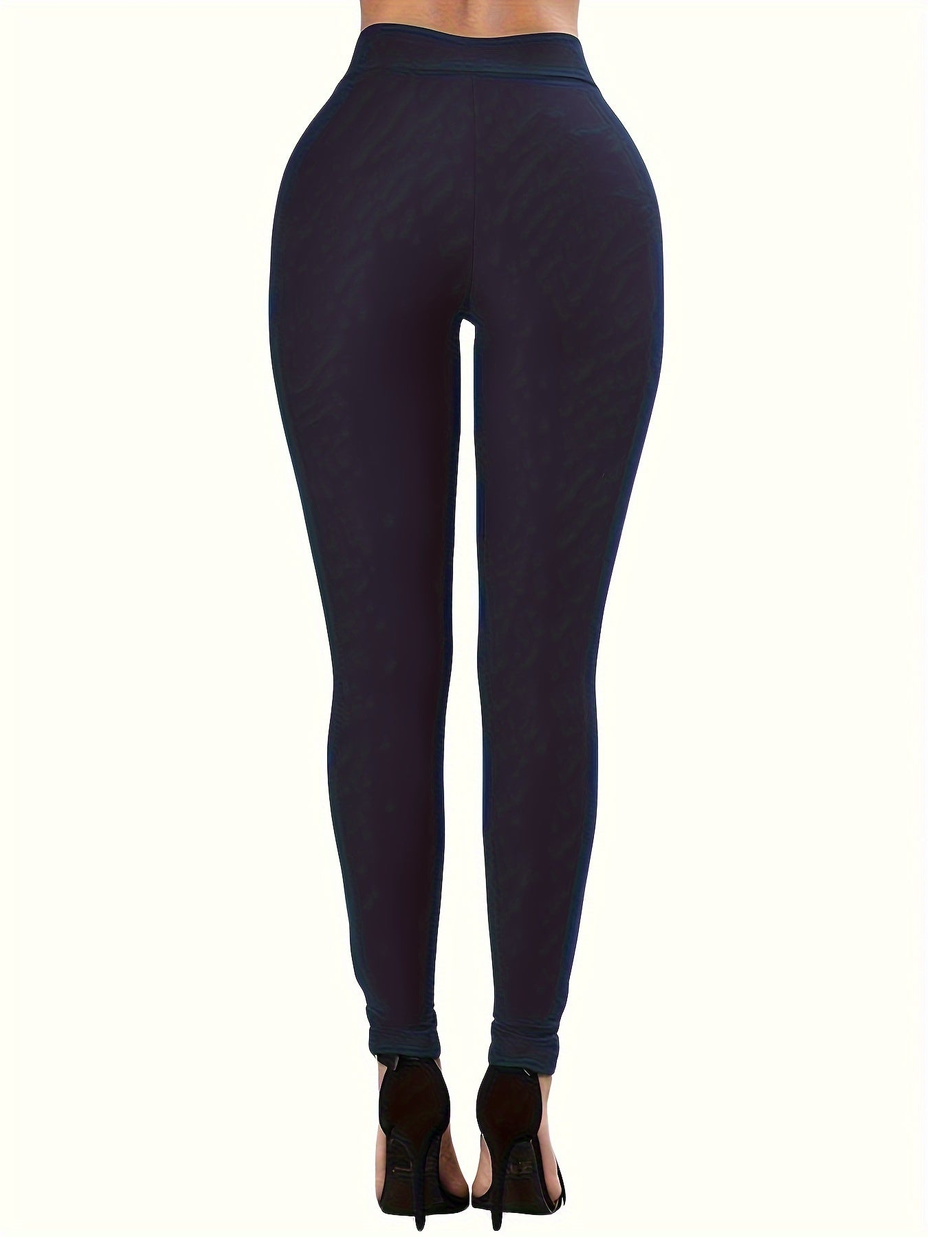 Women's Sexy Cross-Strap High-Waist Cropped Leggings - Smooth Stretch Polyester Blend with Spandex, Solid Color, Medium Stretch, No Sheer - Spring/Fall Season Essentials | High Elasticity | Machine Wash Safe Good Vibrations