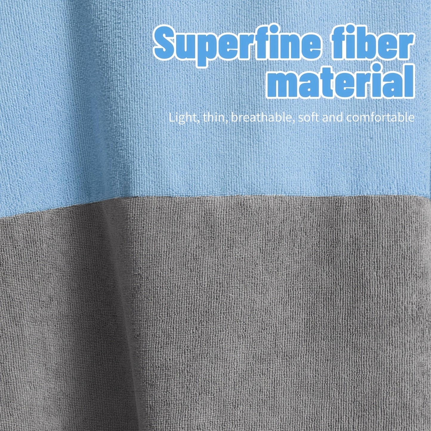 Mutao Quick-Dry Hooded Changing Robe - Cozy Terry Towel Poncho with Front Pocket, Windproof & Perfect for Beach, Surfing, Diving, Swimming - One Size Fits All, Machine Washable Good Vibrations