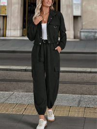 A Stylish Black Cargo Suit, a Jacket Combined with Legged Cargo Pants to Create a Cool And Handsome Casual Style, Trouser Suits for Women, Trouser Suits for Women Elegant, Workwear Outfit, Versatile Clothing, Modern Casual, S Good Vibrations