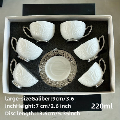 6pcs set of charming floral porcelain tea cups and saucers - 7.43oz, romantic rose design - perfect tea party, a pleasant mother
Daily gifts, special coffee cups and saucers Good Vibrations