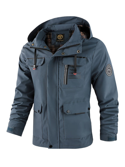 New Men's Fashion Casual Windbreaker Jacket, Spring Outdoor Thin Jacket Good Vibrations