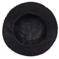 1 Men's "What" Graffiti-Style Bucket Hat - Streetwear Polyester, Hand-Washable, Black with Colorful Typography & Graphics, Perfect for Trendy Outfits Good Vibrations