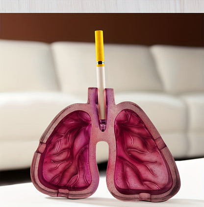 Room Decor 1pc Artistic Lung-Shaped Resin Ashtray, Creative Home Office Decorative Gift, Smoking Room Accessory Good Vibrations Adult Super Store