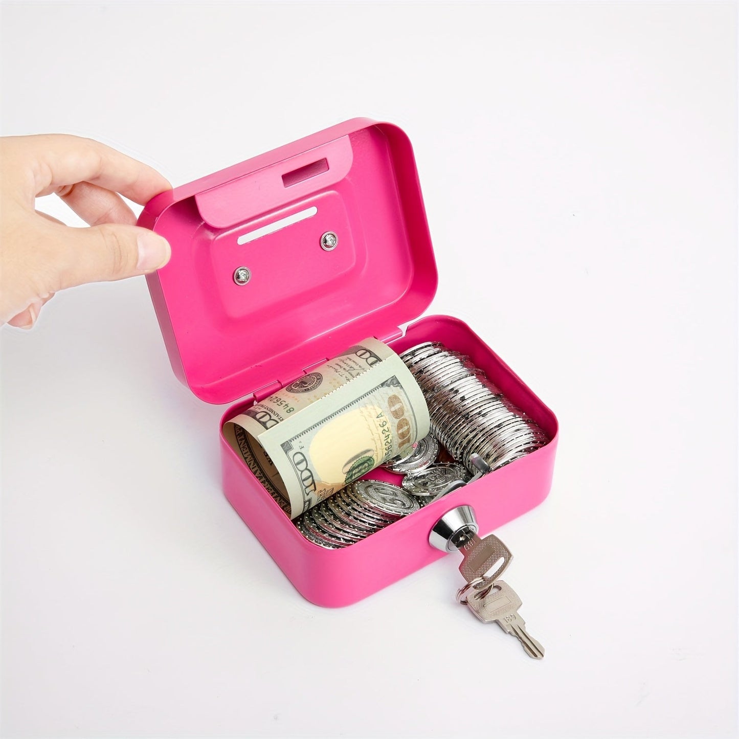 1pc Metal Keylock Storage Box, Money Box, Adult Deposit Box, Coin Deposit Box, Adult Deposit Box, Deposit Box, Cash Register 4.5 * 3.8* 2.3"/11.5 * 9.9 * 5.8cm Good Vibrations Adult Super Store