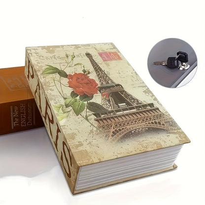 Book Safe Box with Key Lock Hidden Metal Storage Trunk Storage Boxes Home Office Multipurpose Fake Book Safe Penny Bank for Coins Jewelry Currency Passports Letters Watches and Valuables Savings Jar Good Vibrations Adult Super Store