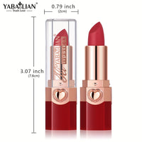 YABAOLIAN Lipstick 12 Colors Lipstick High Pigment Long Lasting Waterprrof Cosmetic Matte Lipstick Good Vibrations