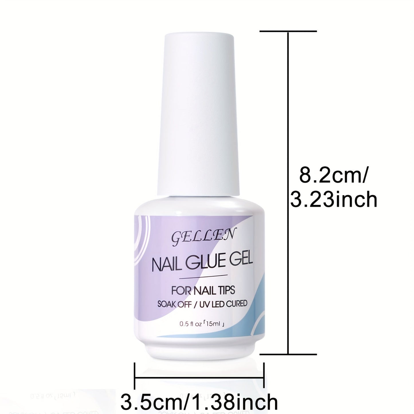 Gellen Gel Nail Glue 3 in 1 Gel Tips Nail Glue for Acrylic Nail Extension Super Strong Adhesive Bond Long Lasting Brush on Nail Glue Gel for Nail Tips Base Coat Slip Solution Curing Needed Good Vibrations