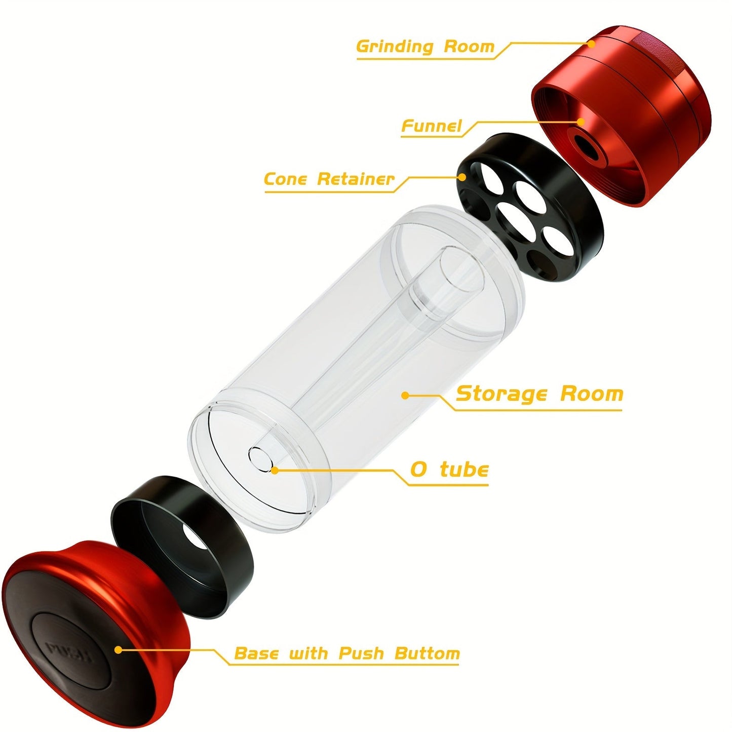 ZHENGHAI 3 In 1 Tobacco Grinder Herb Grinder Multifunctional Cone Loader Rolling Machine Blunt Joint Roller Machine Grinding Filling Storage All in One With Cleaning Brush Good Vibrations