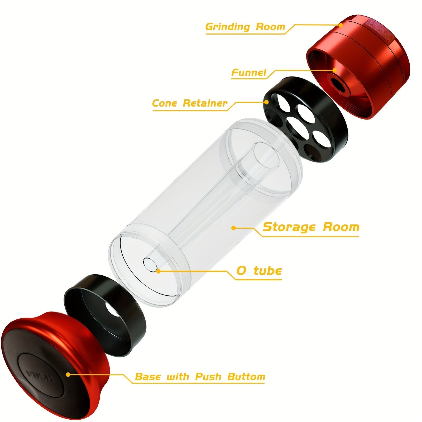 ZHENGHAI 3 In 1 Tobacco Grinder Herb Grinder Multifunctional Cone Loader Rolling Machine Blunt Joint Roller Machine Grinding Filling Storage All in One With Cleaning Brush Good Vibrations