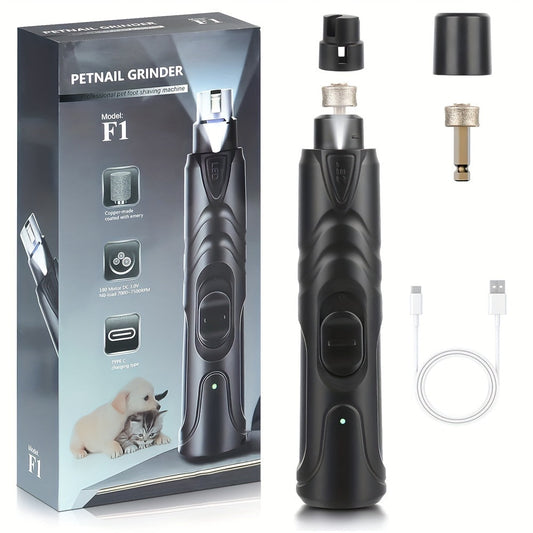 1 Powerful Pet Nail Trimmer - Ultra-Effective Trimming with Advanced Electric Claw Grinder Technology and Safe Nail Clipping - Perfect for Small to Medium-Sized Furry Friends, Long-Lasting Built-in Lithium-Ion Battery, Conven Good Vibrations