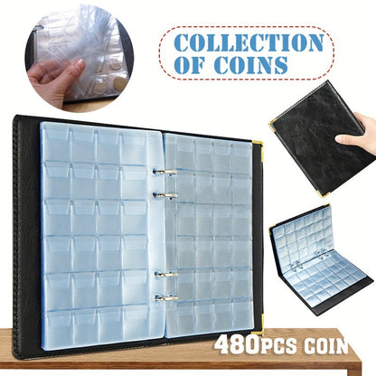 480 Large Capacity Coin Collection Book Coin Binder Collection Book Good Vibrations