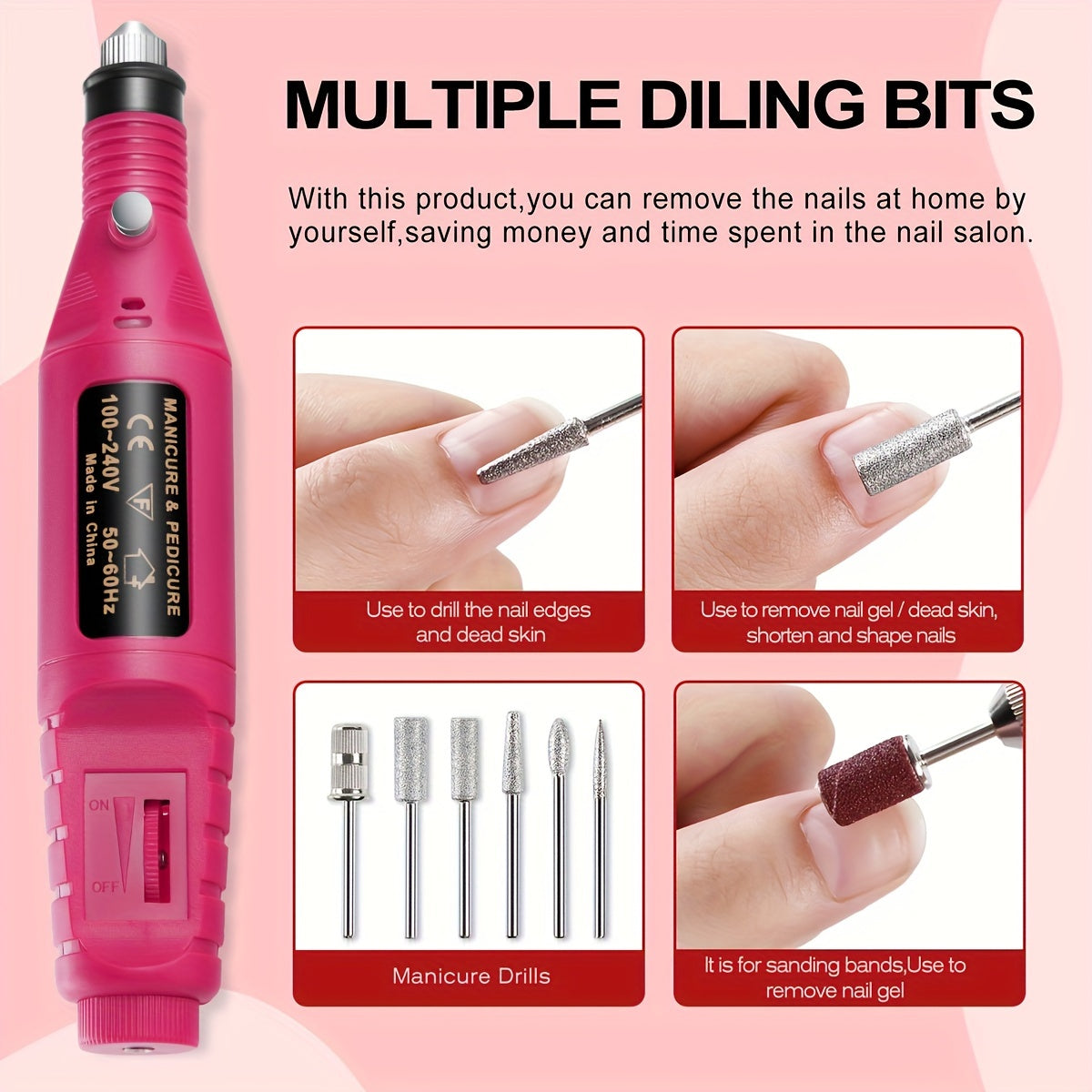 Complete Nail Care Kit: Professional Electric Drill & UV Lamp Set with Gel Polish, Manicure Tools - USB Powered, Alcohol-Free Good Vibrations