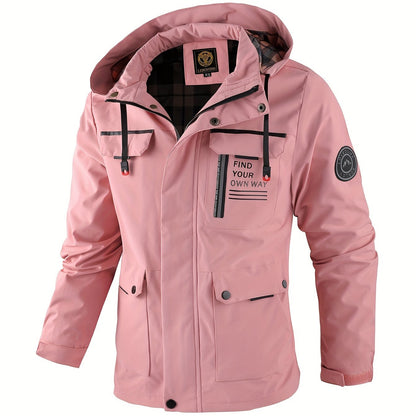 New Men's Fashion Casual Windbreaker Jacket, Spring Outdoor Thin Jacket Good Vibrations
