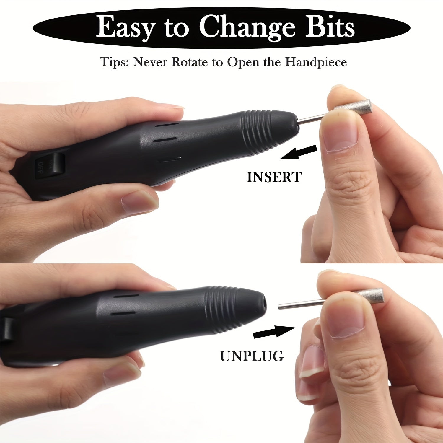 [Fast Arrival] Electric Nail Drill Kit - Professional Manicure Tool for Gel Polish Removal, Low Noise, with Milling Cutters and Drill Bits Set for Home Salon Use - Easy to Use, Portable, and Space-Saving Design Good Vibrations