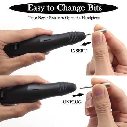 [Fast Arrival] Electric Nail Drill Kit - Professional Manicure Tool for Gel Polish Removal, Low Noise, with Milling Cutters and Drill Bits Set for Home Salon Use - Easy to Use, Portable, and Space-Saving Design Good Vibrations