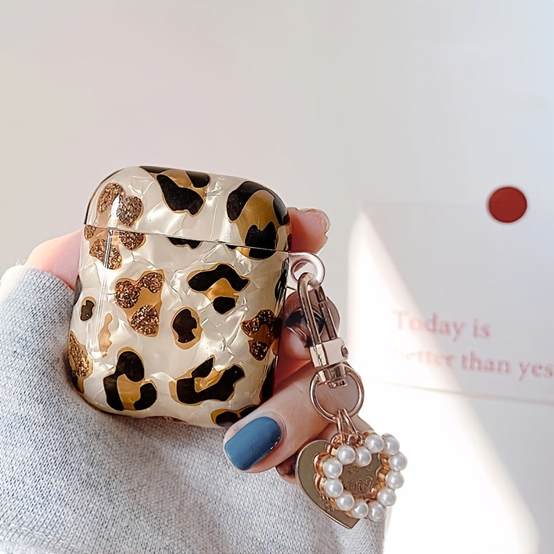 Stylish Leopard Print Earphone Sleeve with Hanging Chain - Perfect for Airpod1/2! Good Vibrations