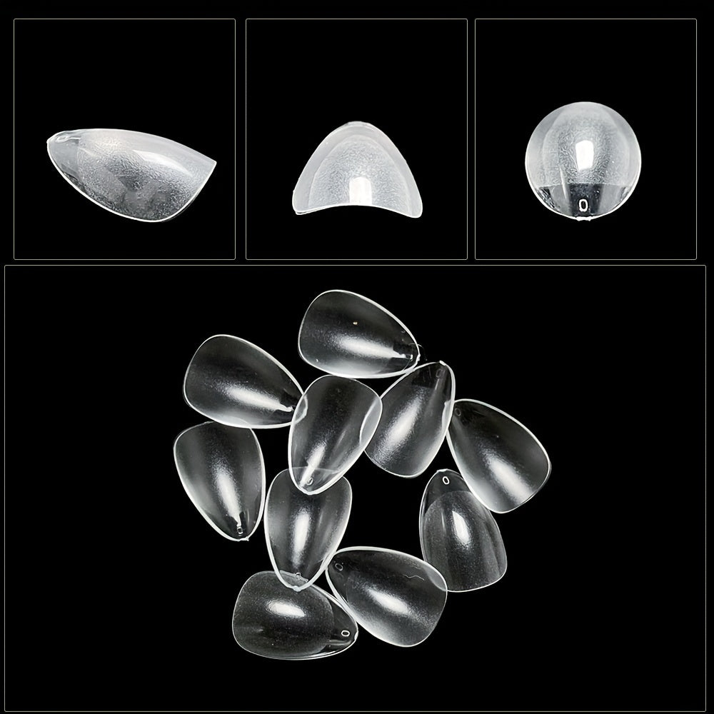 240pcs XXS Short Matte Clear Soft Gel Nail Tips - Easy-to-Apply False Nails for Quick Nail Extensions - Ideal Manicure Tool for DIY Nail Art Enthusiasts Good Vibrations