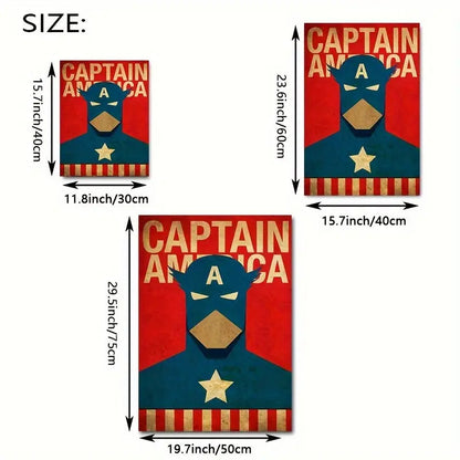 3pcs Unframed Canvas Poster Set - Vibrant Comic Art Marvel Poster with Spiderman, Captain America, Iron Man - Perfect Gift for Marvel Fans, Ideal Wall Decor for Bedroom, Living Room, Corridor, Office, and Winter Room Decorati Good Vibrations