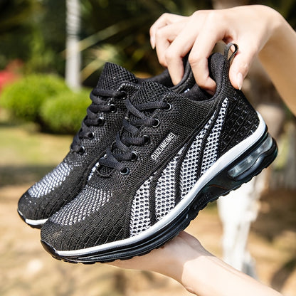 Lightweight Breathable Air Cushion knitted Running Shoes, Women's Footwear Good Vibrations