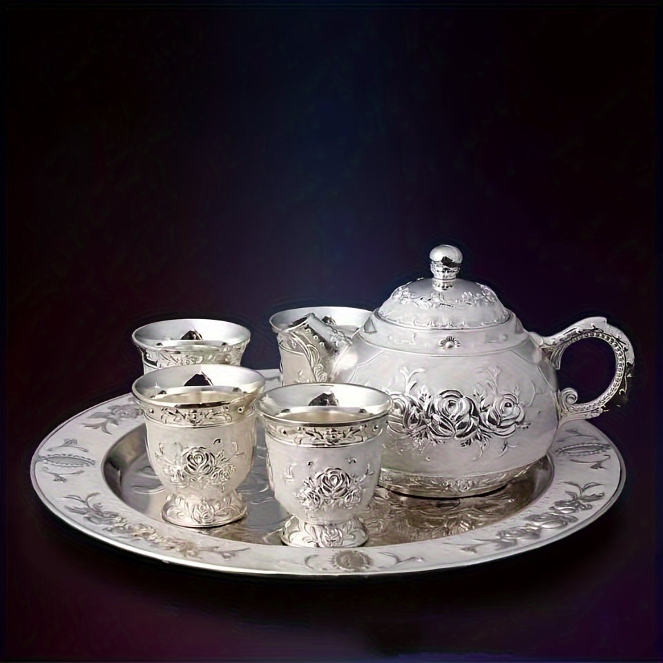 6pcs Light Luxury Peony Tea Set, High-end Tea Set, Brewing Clear Tea Set, For Home Restaurant Hotel Office, Tea Accessories, Gift For Tea Lovers, Tea Ceremony Accessories Good Vibrations