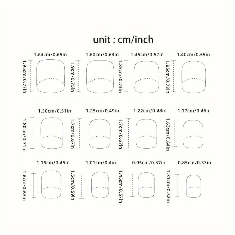 24-Piece Set Of Removable Nail Tips, Short Shape, Round And Square, Floral And Dot Patterns, Glitter Finish, With Nail File And Cuticle Pusher Good Vibrations