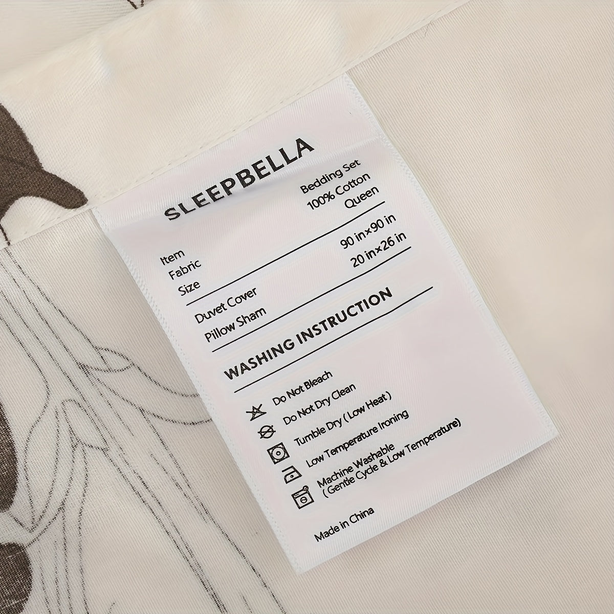 SLEEPBELLA Duvet Cover, 600 Thread Count Cotton Botanical Flowers Pattern Printed Reversible Comforter Cover Good Vibrations