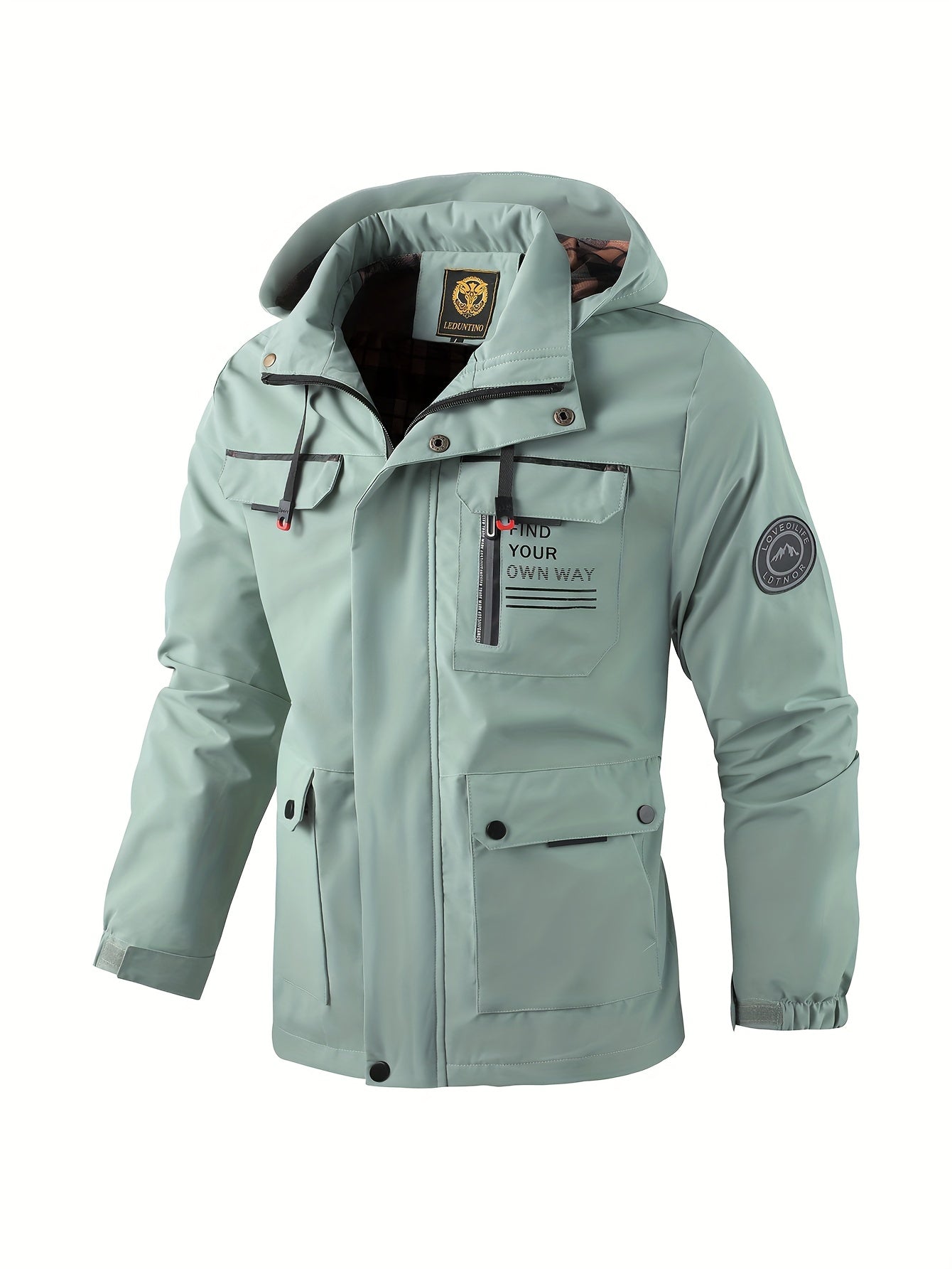 New Men's Fashion Casual Windbreaker Jacket, Spring Outdoor Thin Jacket Good Vibrations