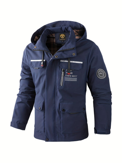 New Men's Fashion Casual Windbreaker Jacket, Spring Outdoor Thin Jacket Good Vibrations