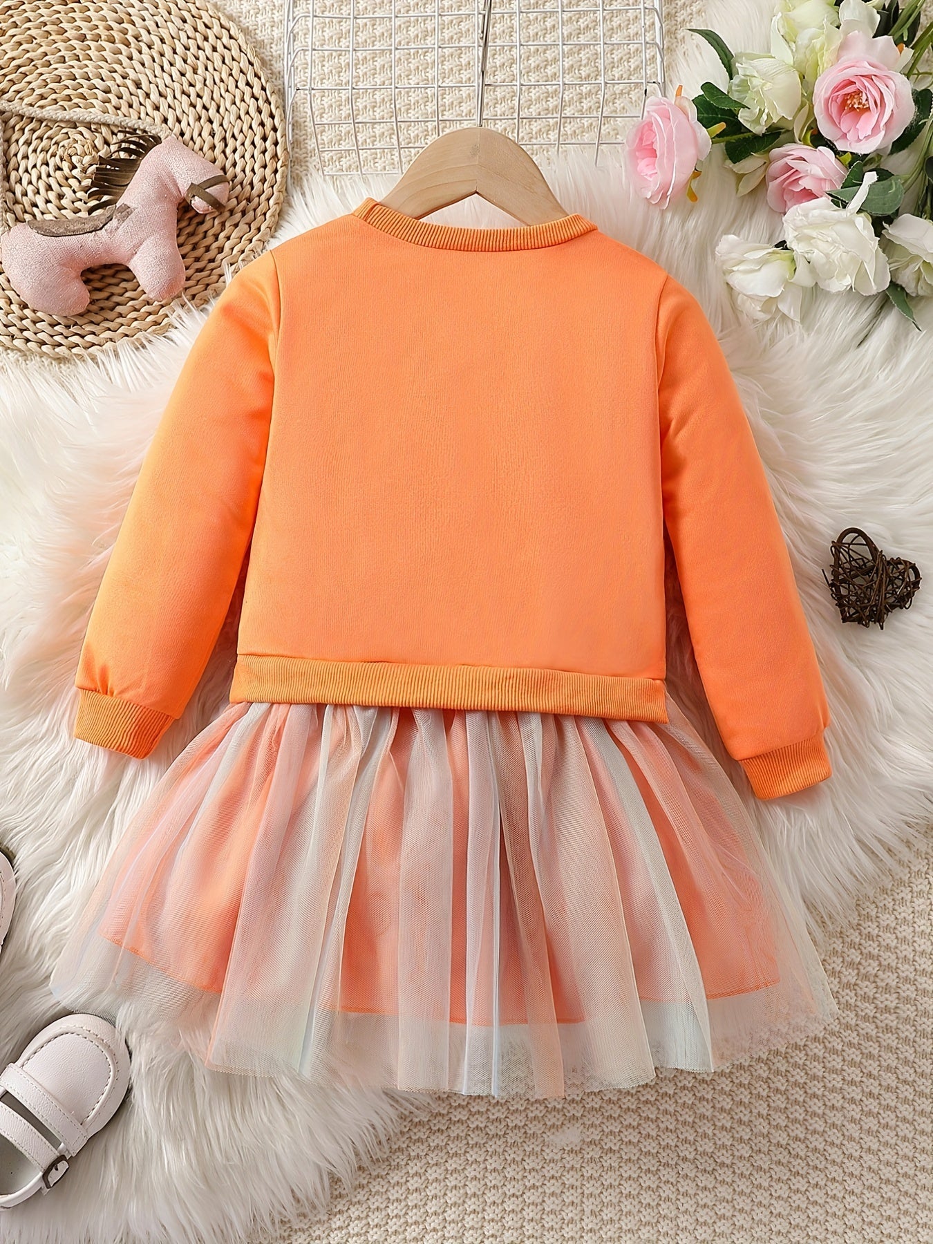 Adorable Unicorn Midi Dress - Comfortable, Season-Ready with Tulle Detailing, Ideal for Girls Good Vibrations
