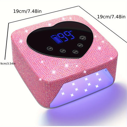 Rechargeable Nail Lamp With Battery Cordless Gel Polish Dryer Pedicure Machine UV Light For Nails Wireless Nail UV LED Lamp Good Vibrations