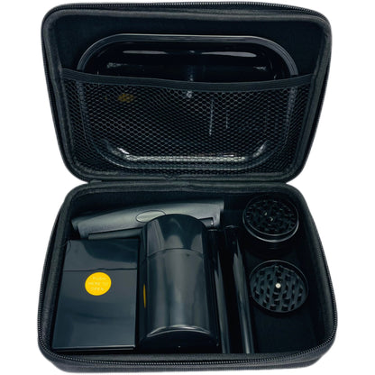 8-Piece Black Grinder Set with Carrying Case - Portable Spice & Herb Crusher, Includes Storage Pouch - Perfect for Home Use, Holiday Gifts, Birthday Presents Good Vibrations