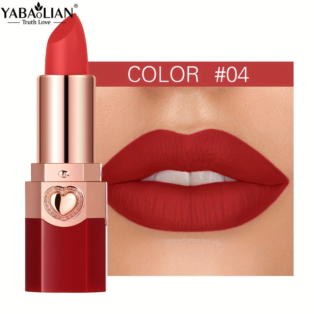 YABAOLIAN Lipstick 12 Colors Lipstick High Pigment Long Lasting Waterprrof Cosmetic Matte Lipstick Good Vibrations