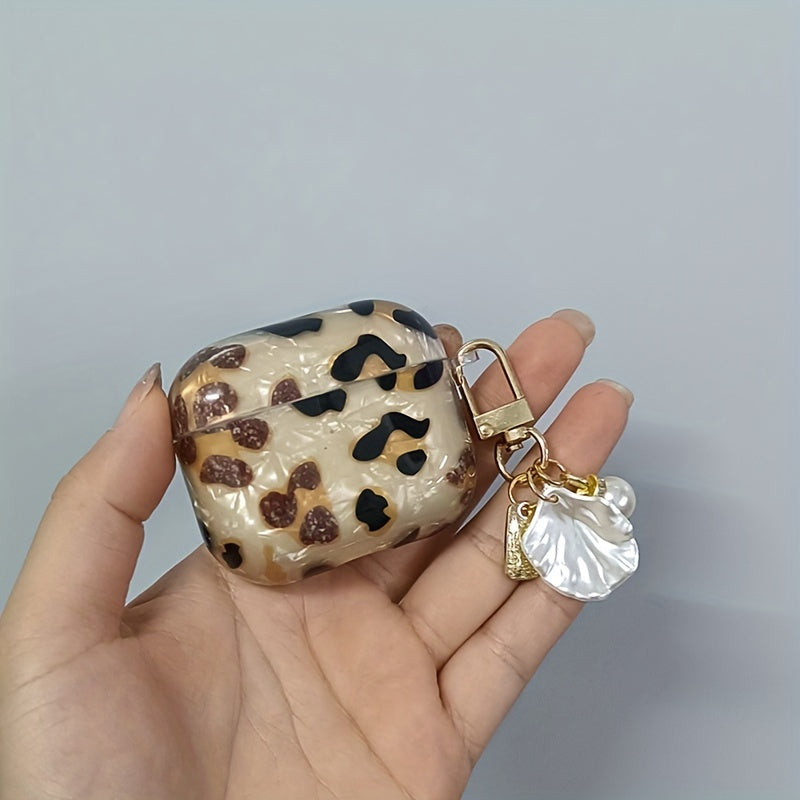Stylish Leopard Print Earphone Sleeve with Hanging Chain - Perfect for Airpod1/2! Good Vibrations