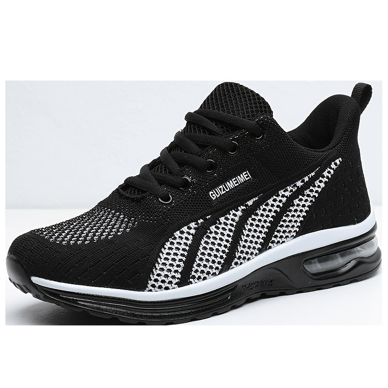 Lightweight Breathable Air Cushion knitted Running Shoes, Women's Footwear Good Vibrations