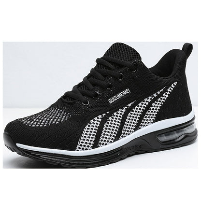 Lightweight Breathable Air Cushion knitted Running Shoes, Women's Footwear Good Vibrations