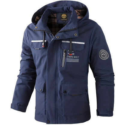 New Men's Fashion Casual Windbreaker Jacket, Spring Outdoor Thin Jacket Good Vibrations