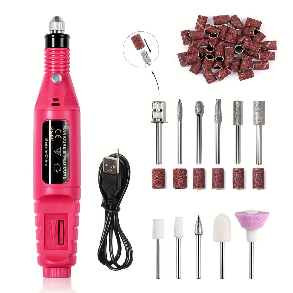 Electric Nail Drill Machine, Manicure & Pedicure Set, Low Noise Gel Art Remover, Glazing Polisher, Polishing Grinder With Drill Bits, Essential Nail Care Tool Good Vibrations