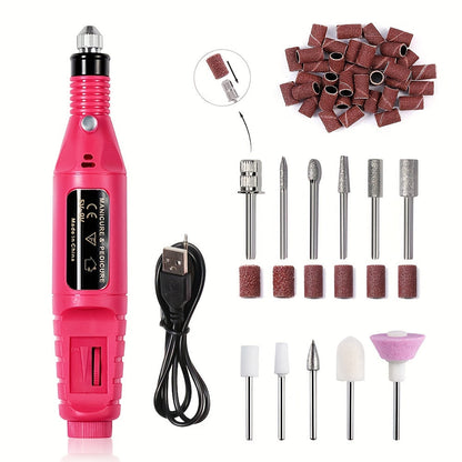 Electric Nail Drill Machine, Manicure & Pedicure Set, Low Noise Gel Art Remover, Glazing Polisher, Polishing Grinder With Drill Bits, Essential Nail Care Tool Good Vibrations
