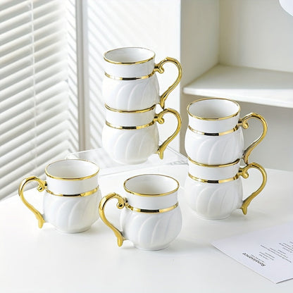 14-Pieces Luxurious Porcelain Teapot Set - Includes Ceramic Coffee Cups, Teacups, Golden Spoon, Tea Party Tray Holder, and Gift Sets for Elegant Entertaining Good Vibrations