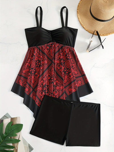 [Sexy Swimsuit] Sexy Plus Size Women's One-Piece Printed Swimsuit | Printed Swimwear