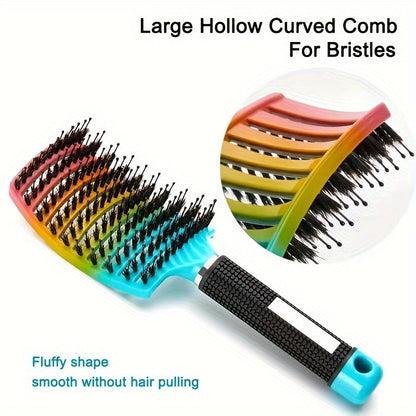1pc Magic Scalp Massage Hair Brush for Women - Professional Detangling Tool for Wet Curly Hair - Hairdressing Tool, Detangling Brush, Ergonomic Handle, Durable Bristles, Salon Professionals, Styling Accessory, Sleek Design, S Good Vibrations